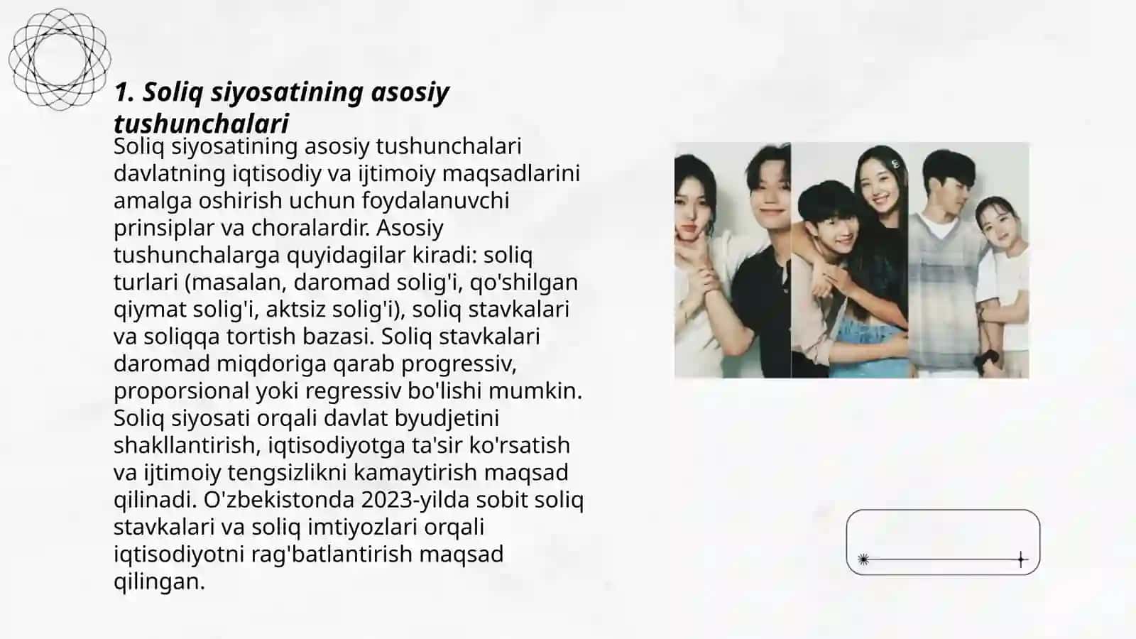 Soliq siyosati yo'nalishlari va soliq tizimiga kirish 3