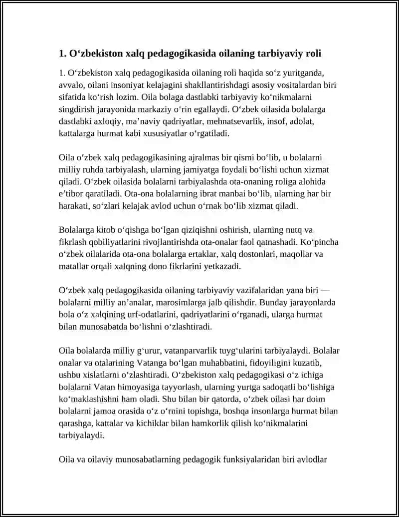 O'ZBEKISTON XALQ PEDAGOGIKASIDA OILA VA OILAVIY MUNOSABATLAR 3