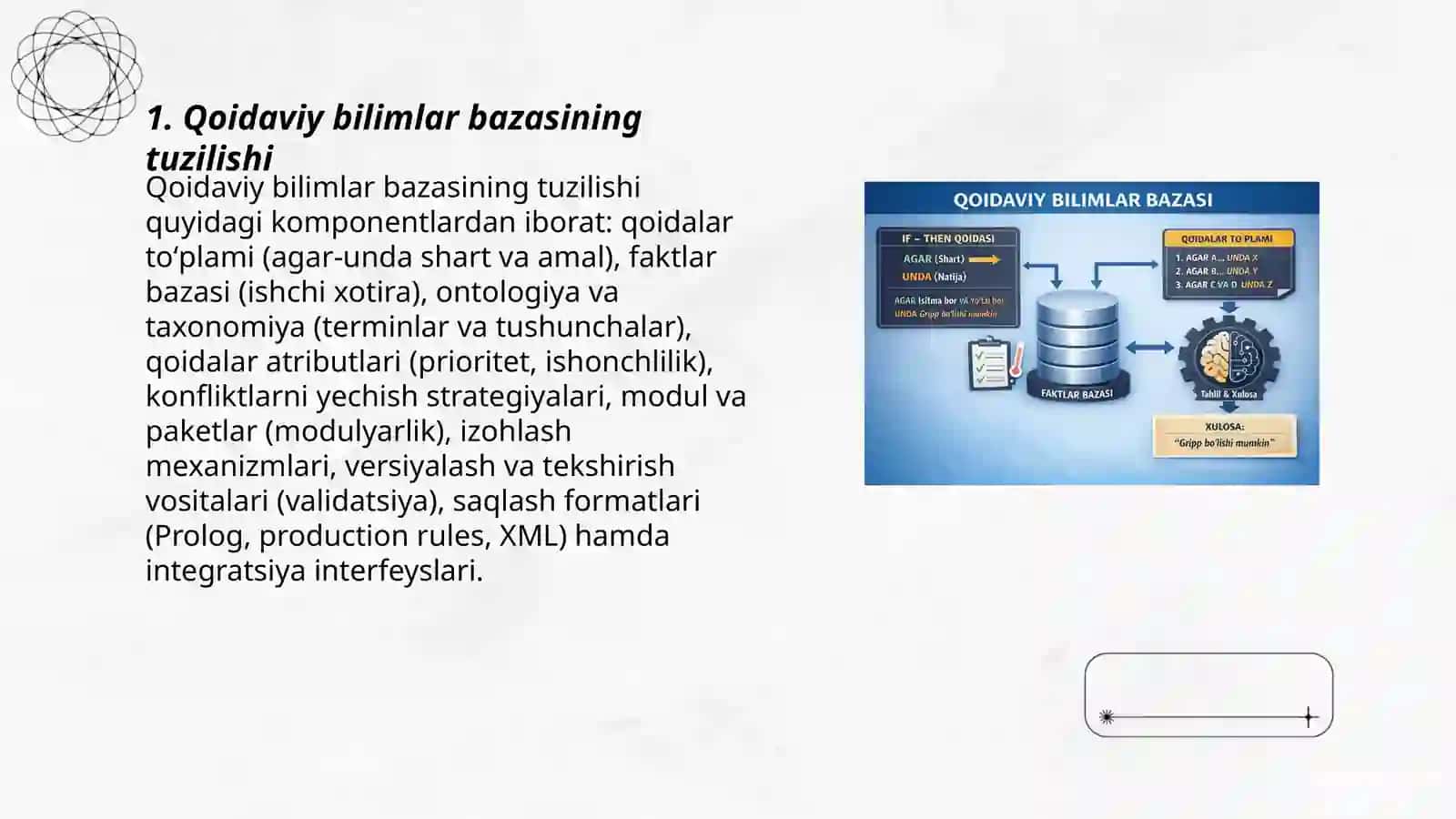 Ekspert tizimlarda qoidaviy bilimlar bazasi 3