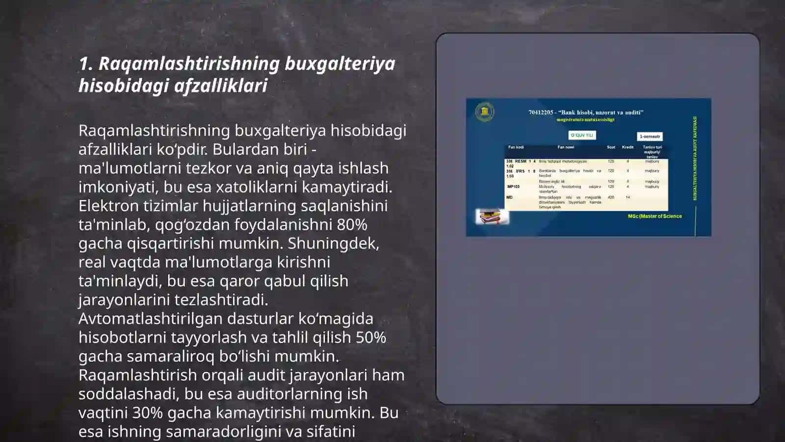 Raqamlashtirishning buxgalteriya hisobidagi afzalliklari 3