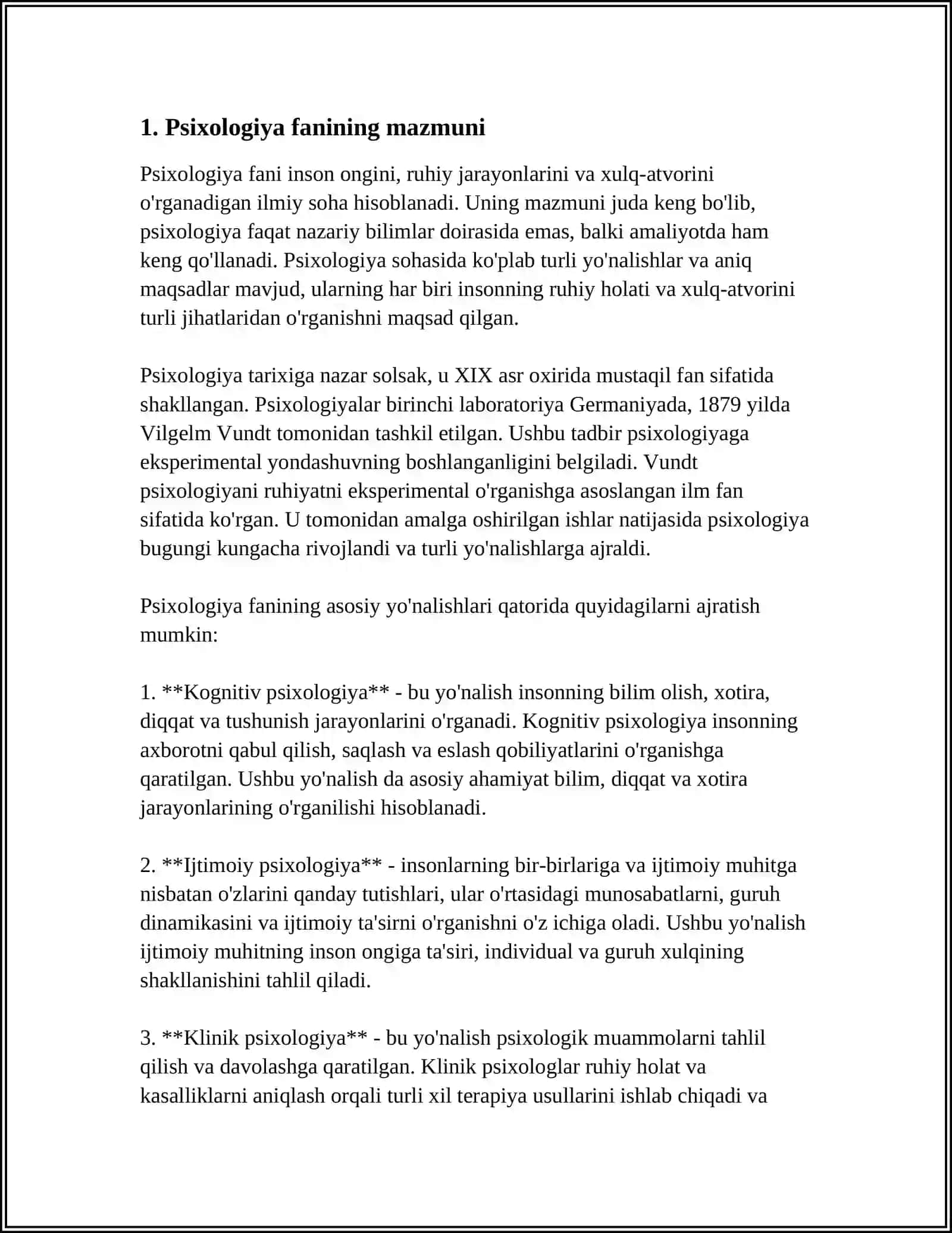 PSIXOLOGIYA FANINING MAQSADI VA VAZIFALARI 3
