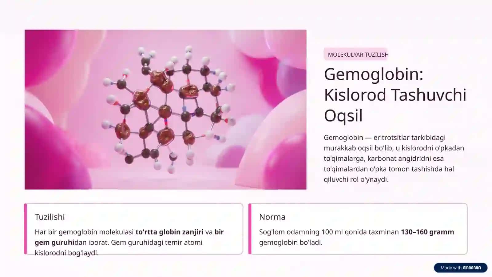 Eritrotsitlar va Gemoglobin Sintezi 3