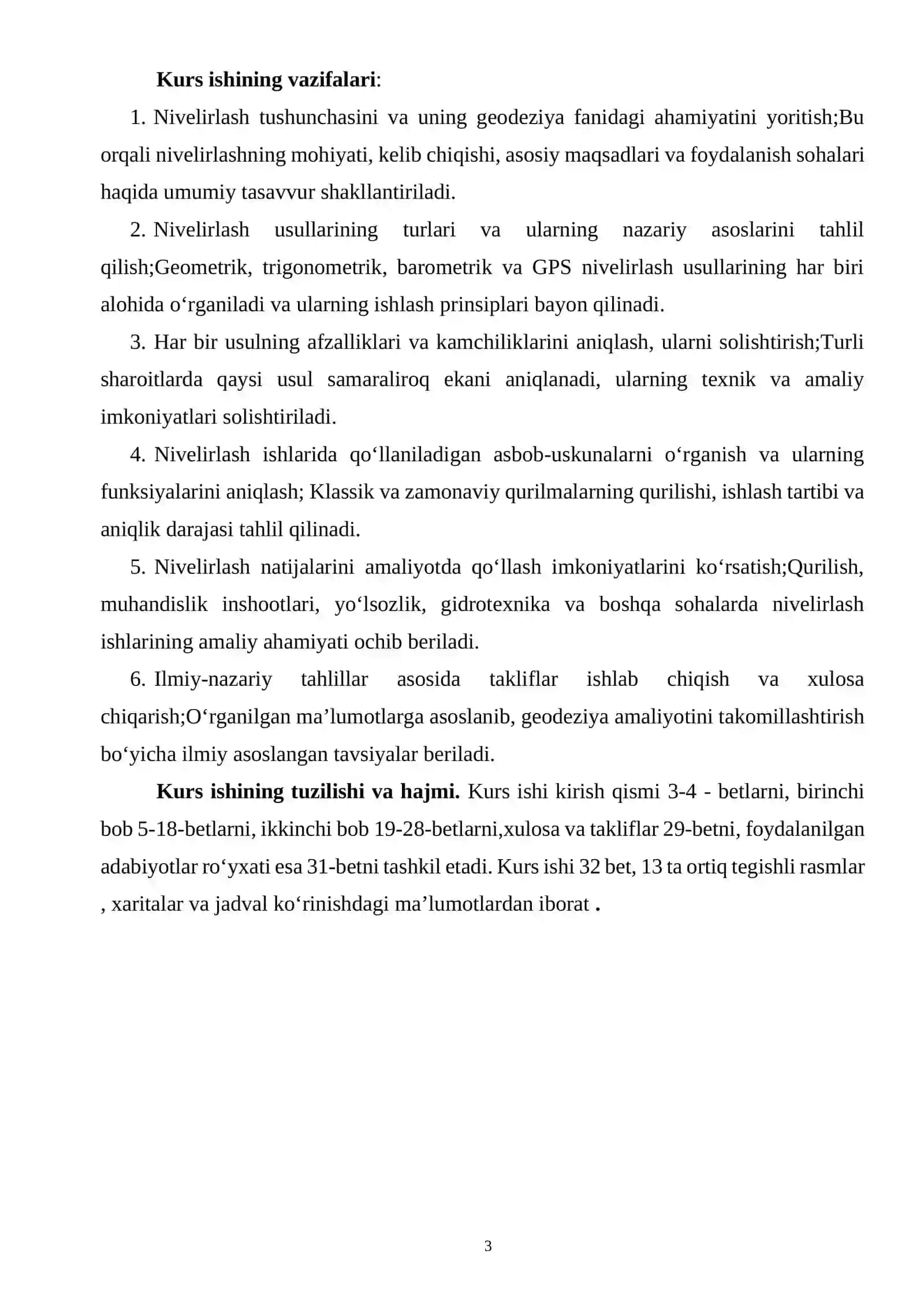 NIVELIRLASHNING NAZARIY ASOSLARI. NIVELIRLASH TURLARI VA ULARNING AMALIY QO‘LLANILISHI 3