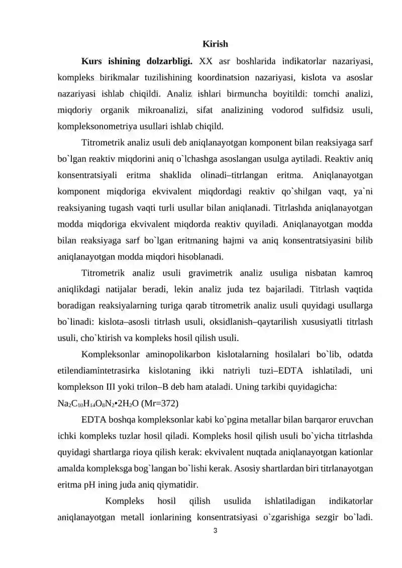 Kompleks hosil qilishga asoslangan titrlash usullari 3