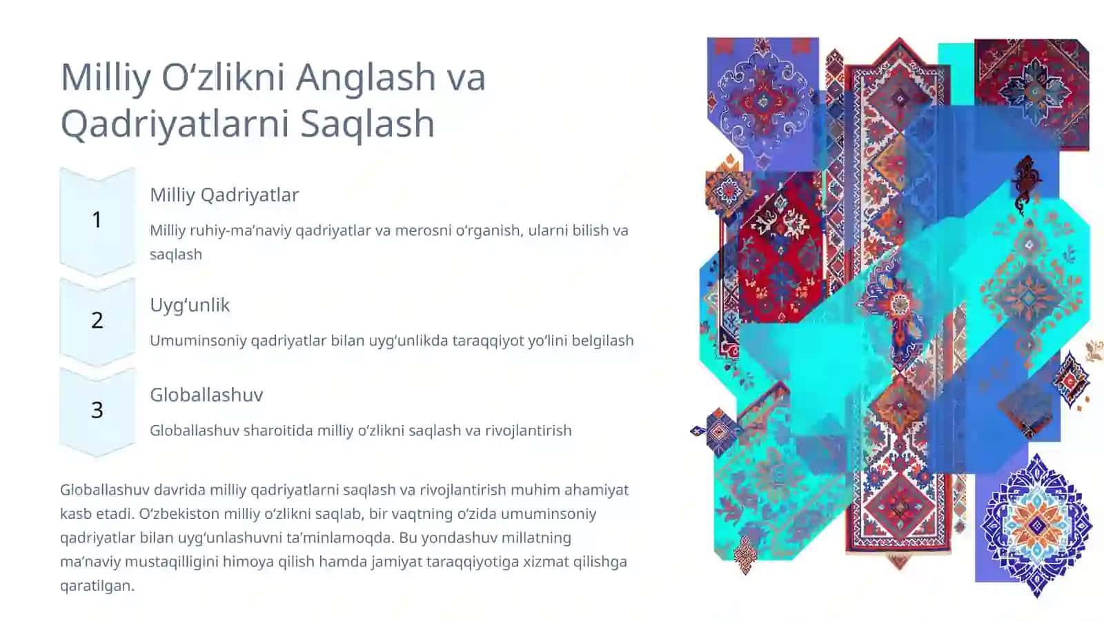 Yangi Oʻzbekistonda Maʼnaviy Oʻzgarishlar: Milliy Yuksalish Sari Intilish 3