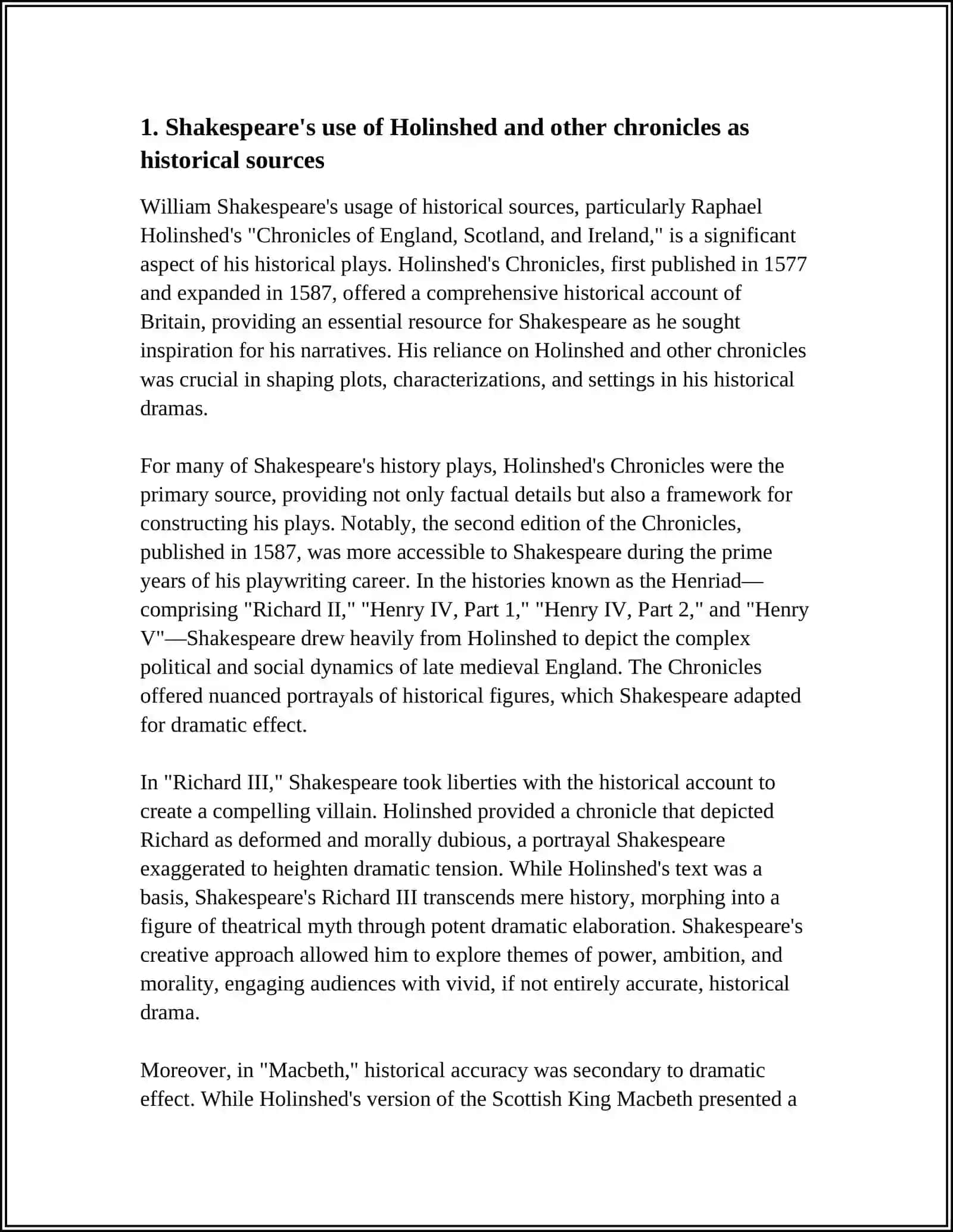 HISTORICAL SUBJECT IN THE WORK OF U. SHAKESPEARE 3