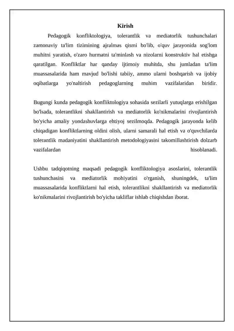 Pedagogik konfliktologiya, tolerantlik va mediatorlik tushunchalari 3