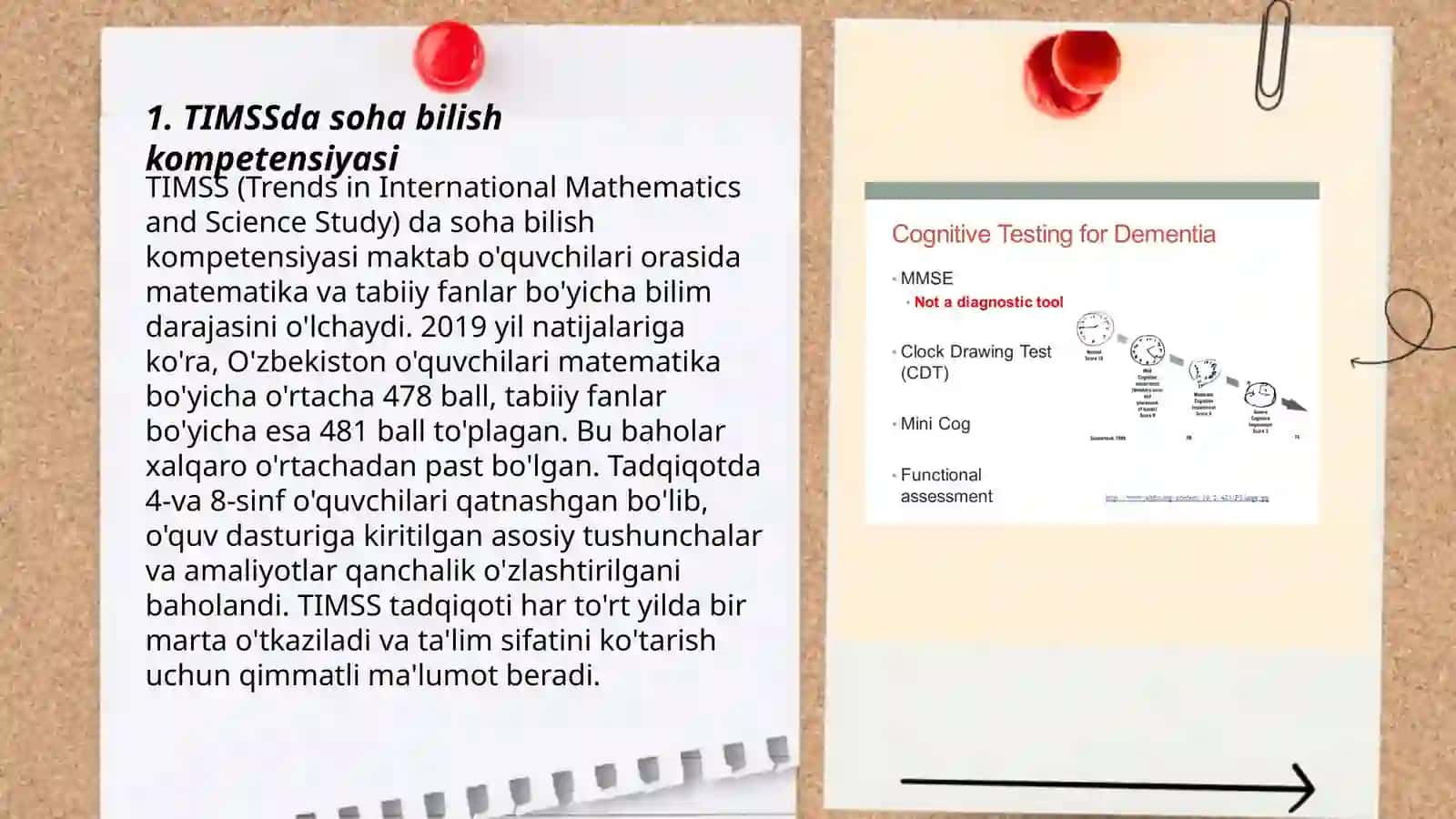 Kognitiv oʻlchov TIMSS topshiriqlaridagi soha bilish,qoʻllash,mulohaza yuritishga oid uslubiy ishlanma tayyorlash 3