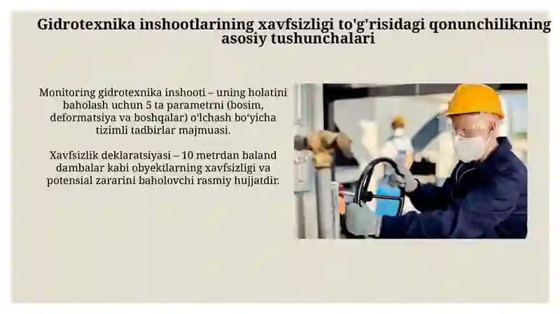Gidrotexnika inshoatlarini xafsizligi to‘g‘risidagagi qonuni 3
