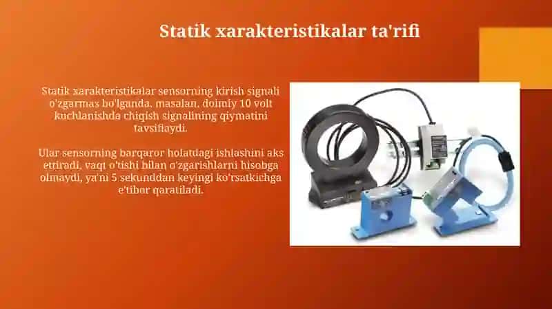 Datchiklarni statik tavsiflari 3