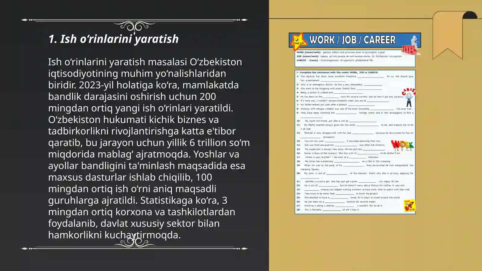 Ish o‘rinlari bo‘yicha ma’lumotlar bilan tanishish manbalari 3