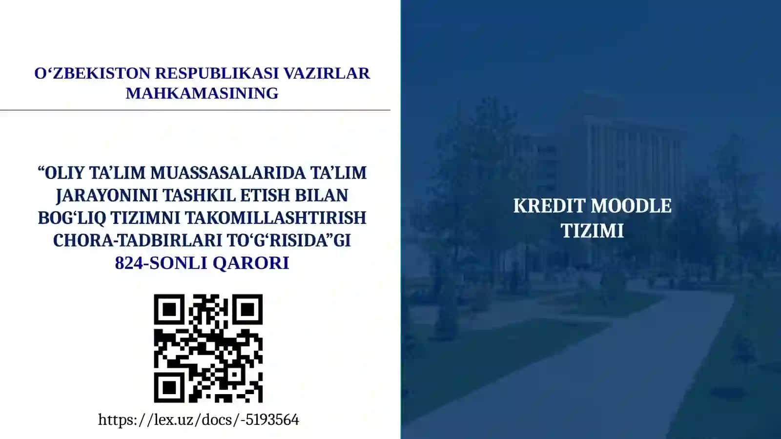 Toshkent Davlat Agrar Universitetida O'quv Jarayonini Kredit-Modul Tizimi Asosida Tashkil Etilgan Ishlar 3