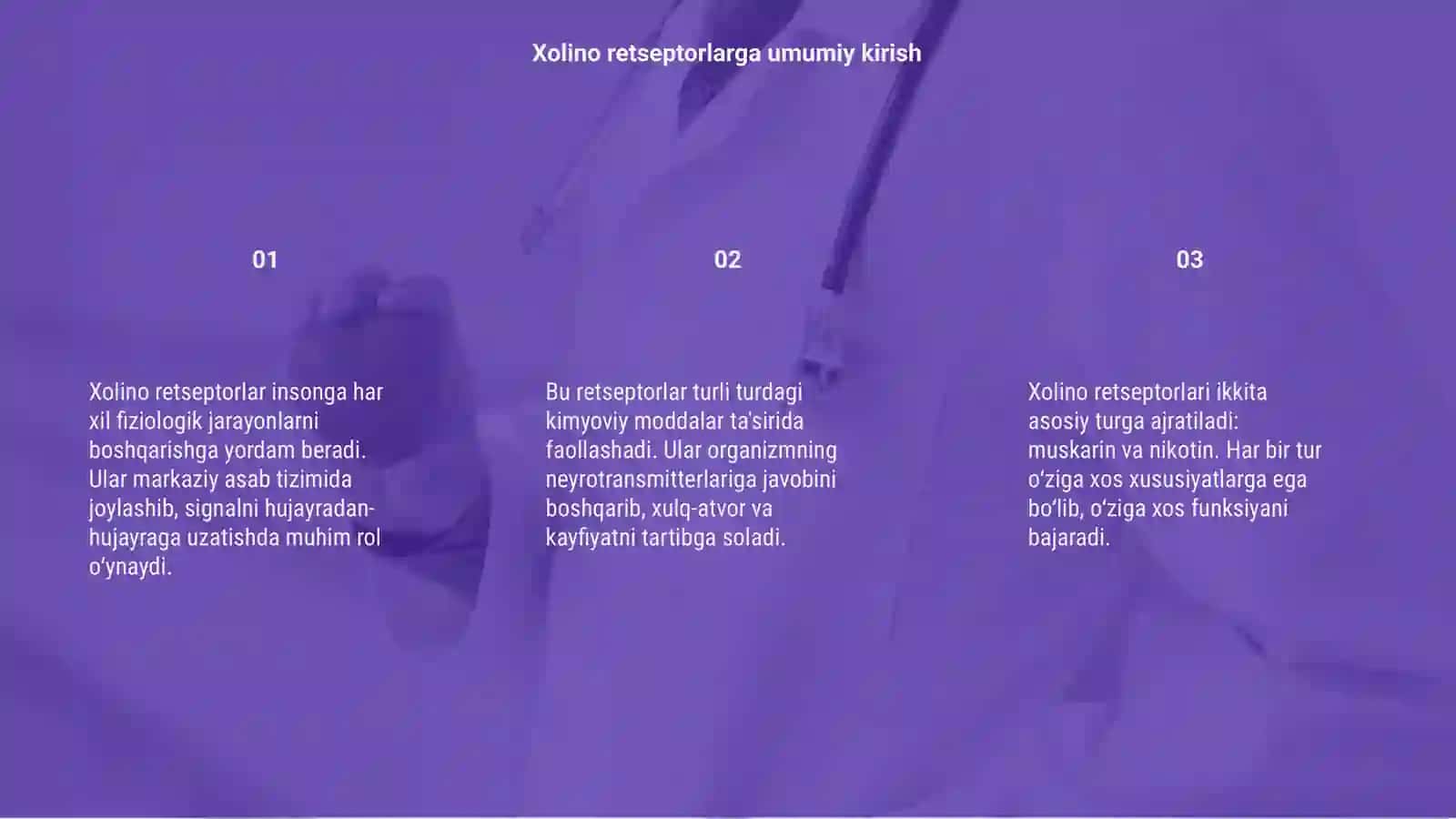 Xolino retseptorlar 3