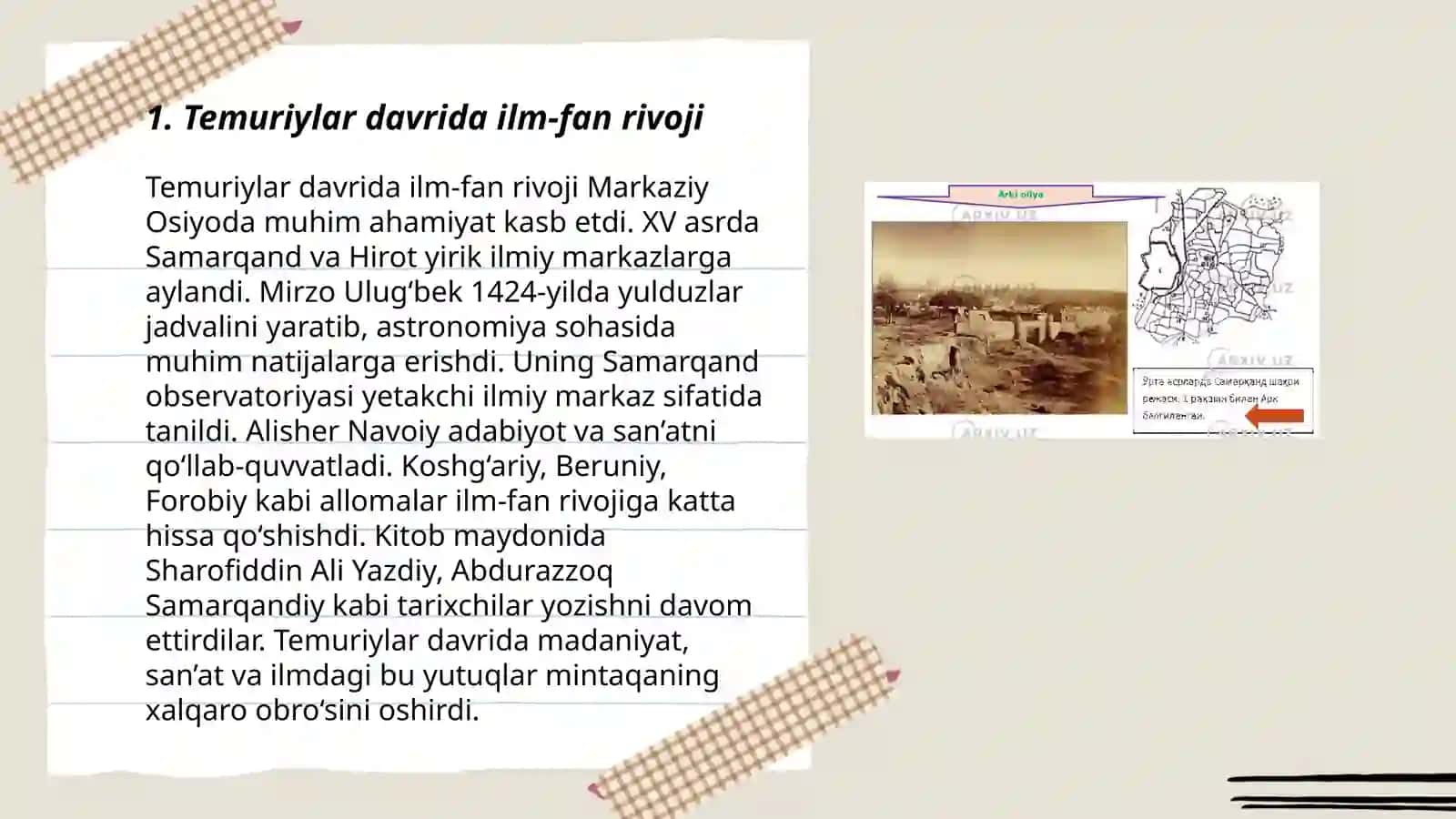Temuriylar davrida manaviy marifiy yuksalish 3