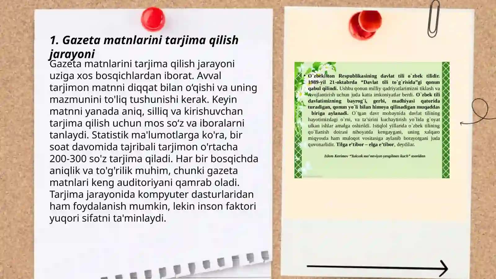 Gazeta matnlar tarjimasi 3