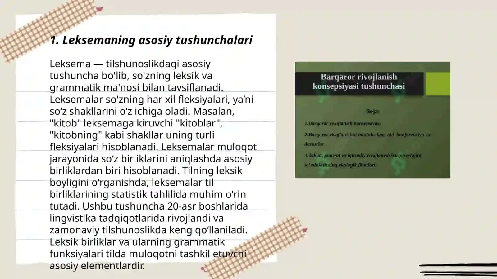 Leksemaning semantik tabiati: leksema, semema va sema 3