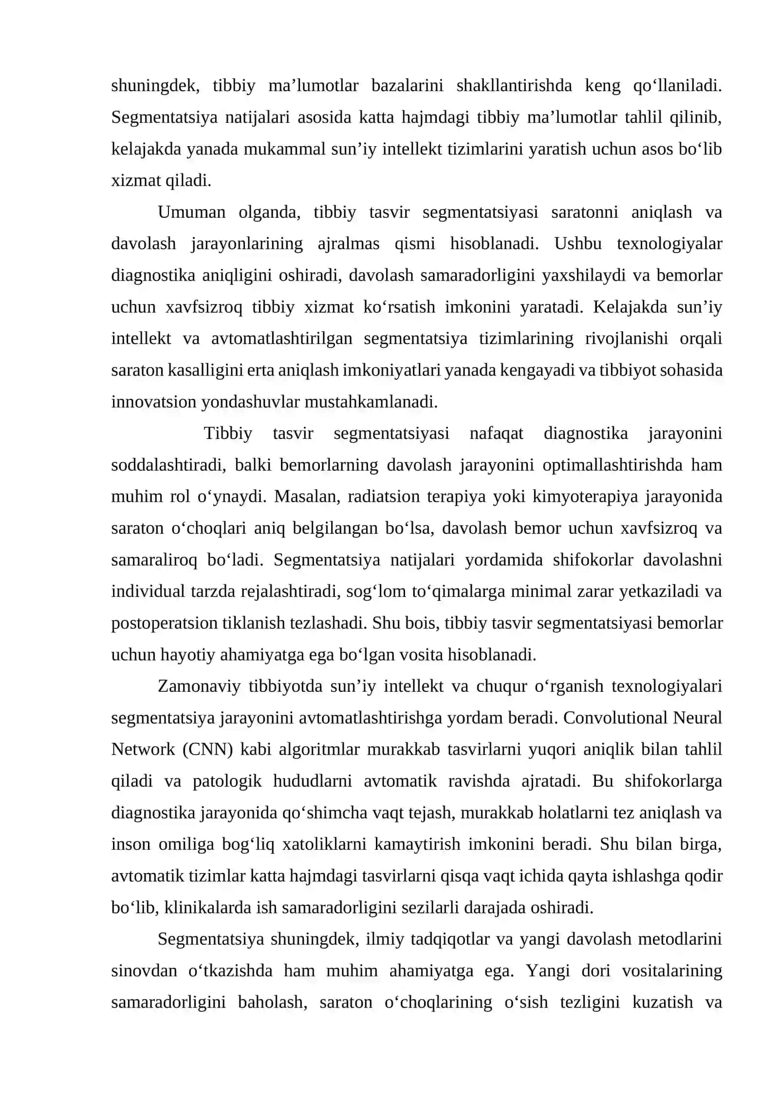 Tibbiy tasvir segmentatsiyasi: Saratonni aniqlashda qo'llanmalar 3