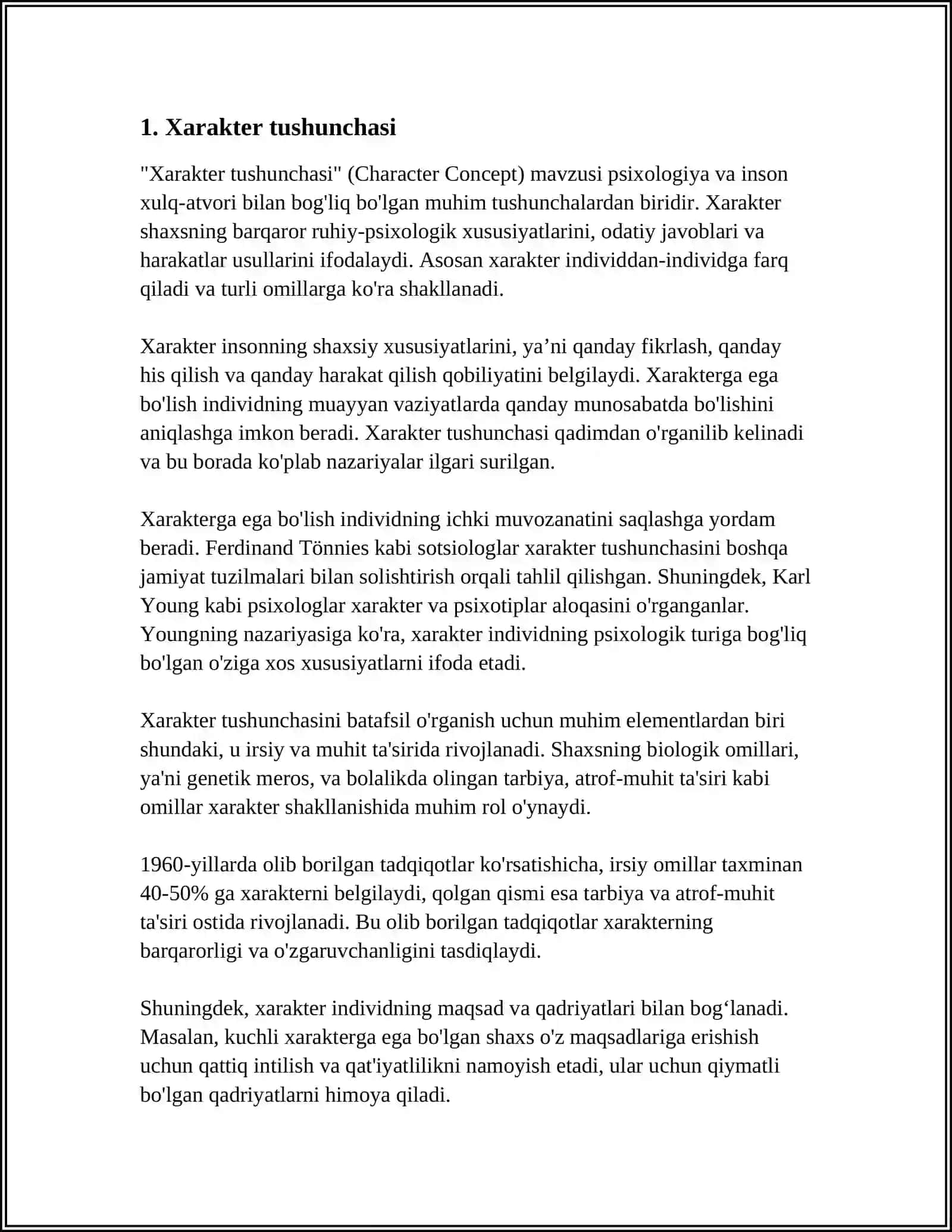XARAKTER VA UNING XOSSALARI 3