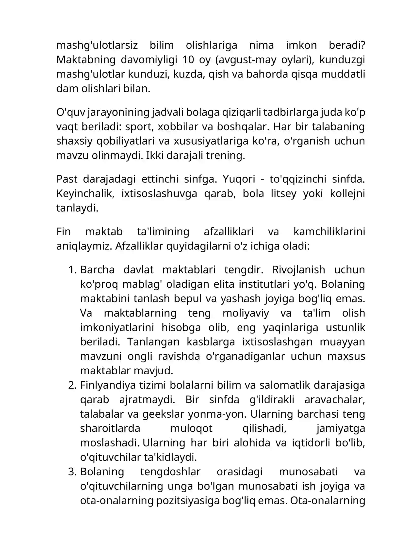 Finlandiya ta'lim tizimi 3