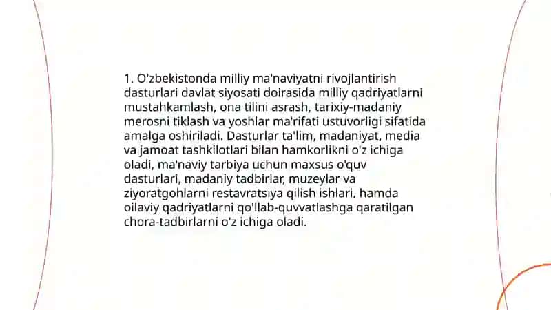 O'zbekistonda milliy ma'naviyatni rivojlantirish dasturlari 3