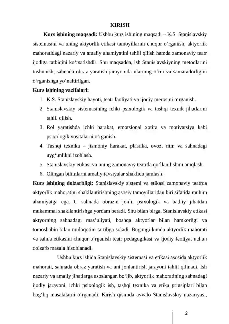 K. S. STANISLAVSKIY SISTEMASI VA ETIKASI 3