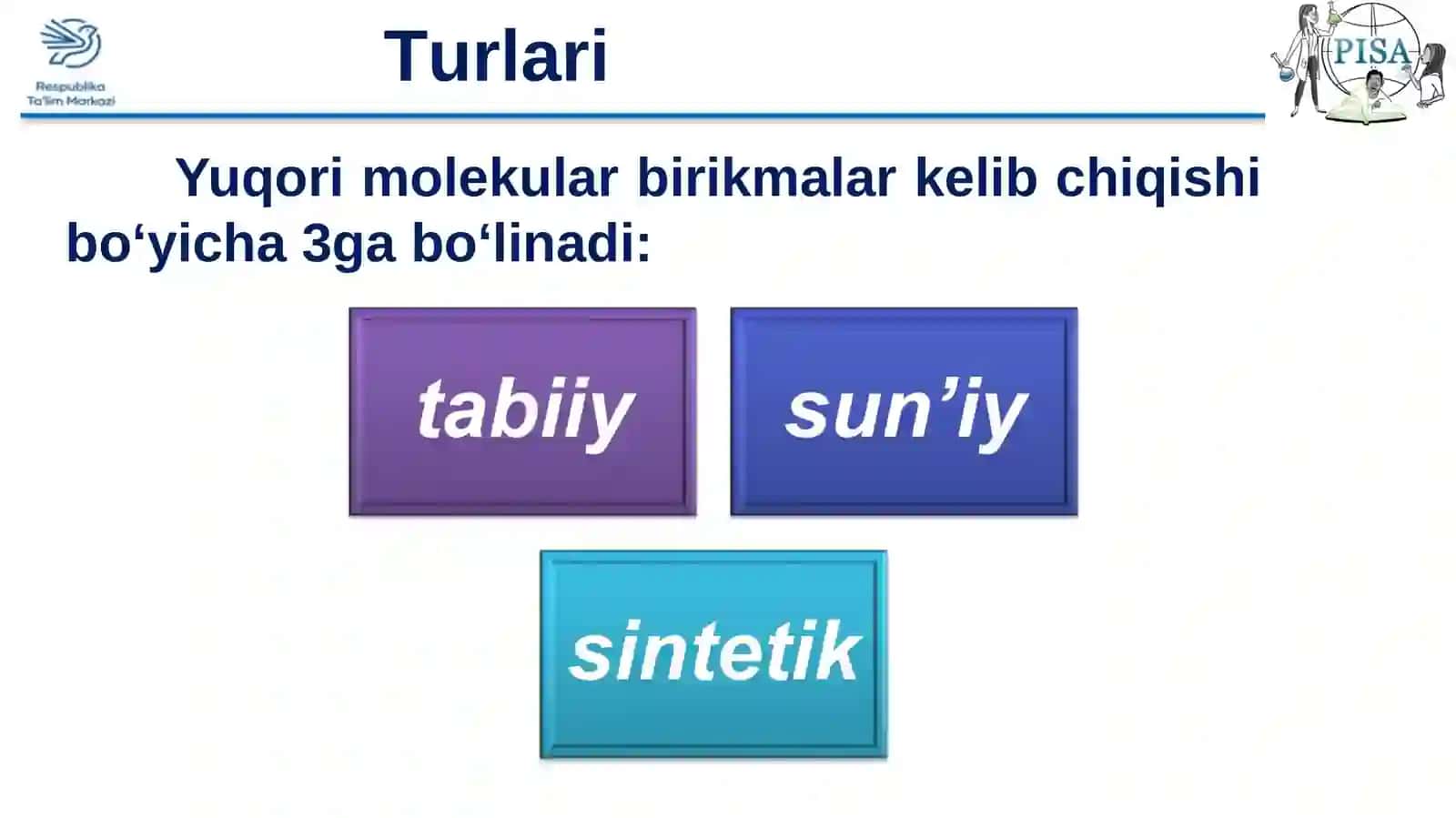 Yuqori molekulyar birikmalar 3