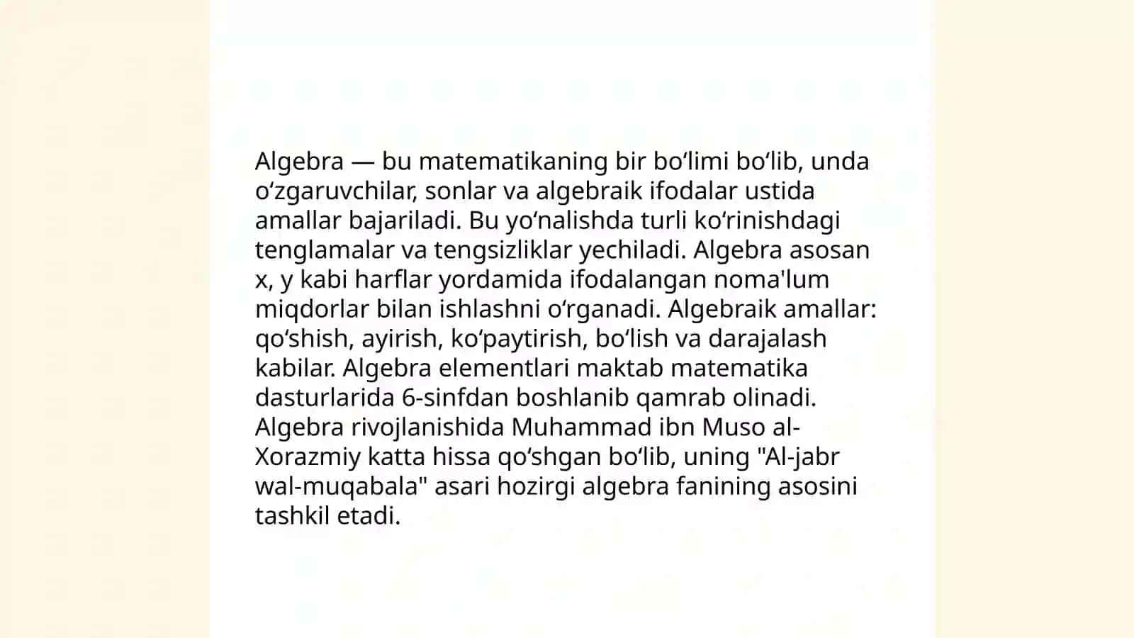 Matematik oʻn minutliklar 3