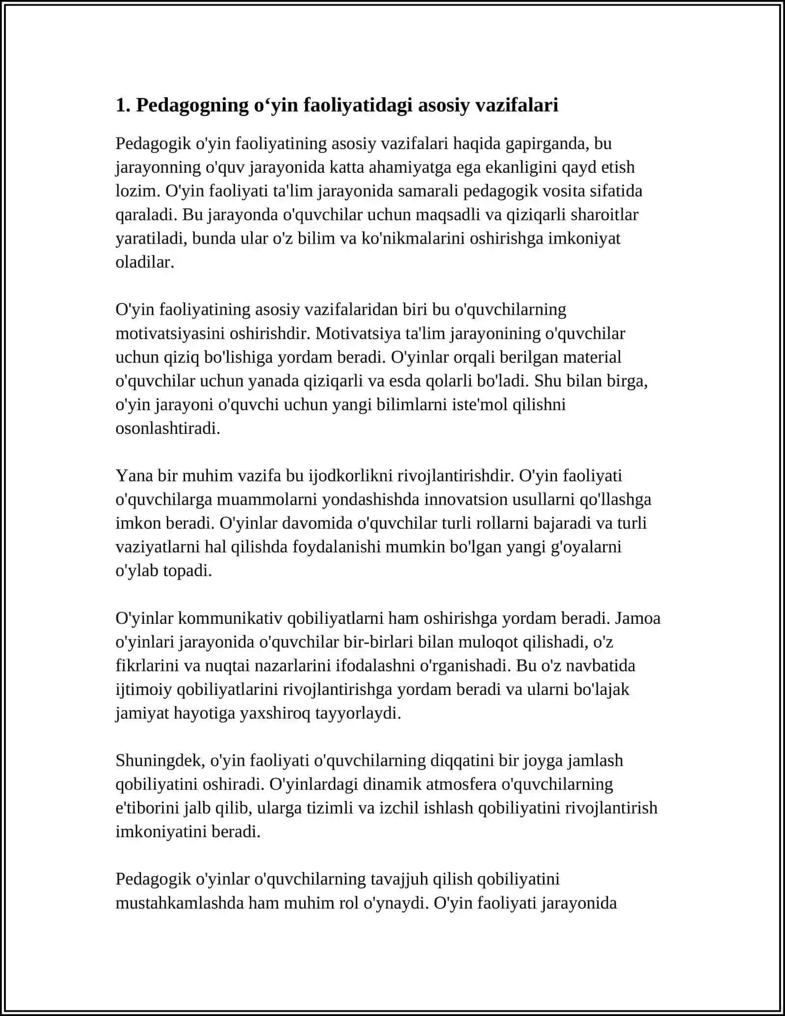 BOLALAR BILAN O'YIN FAOLIYATINI TASHKIL ETISHDA PEDAGOG ROLI 3