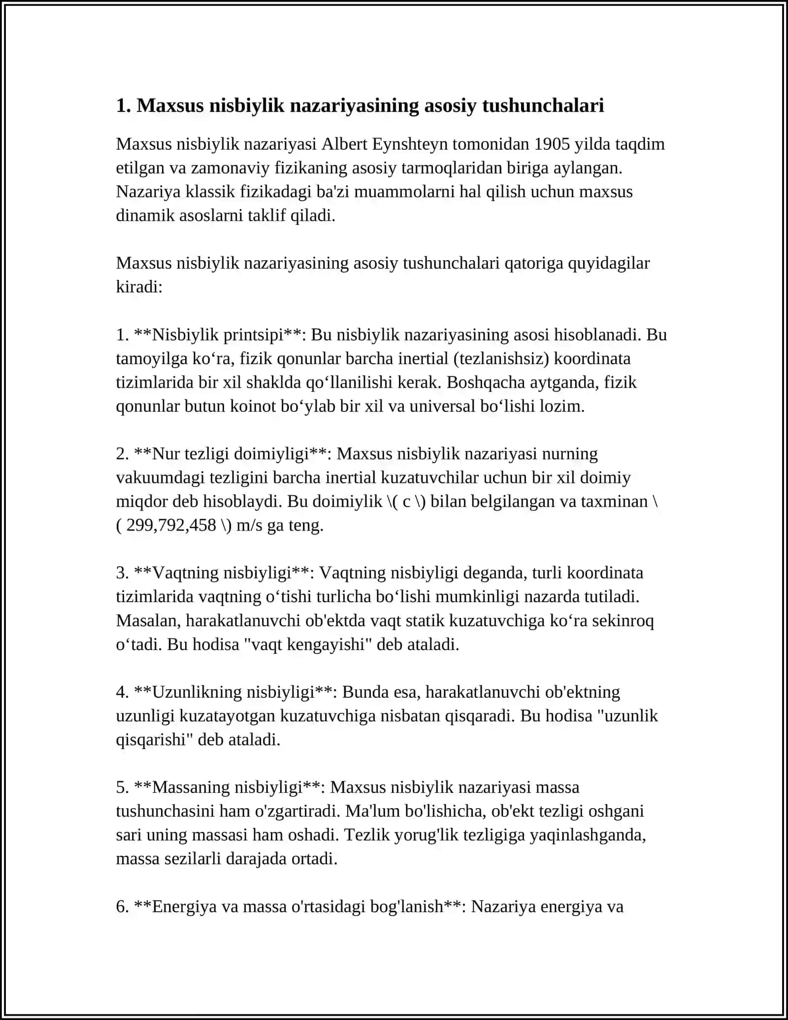 NISBIYLIK NAZARIYASI ELEMENTLARI 3