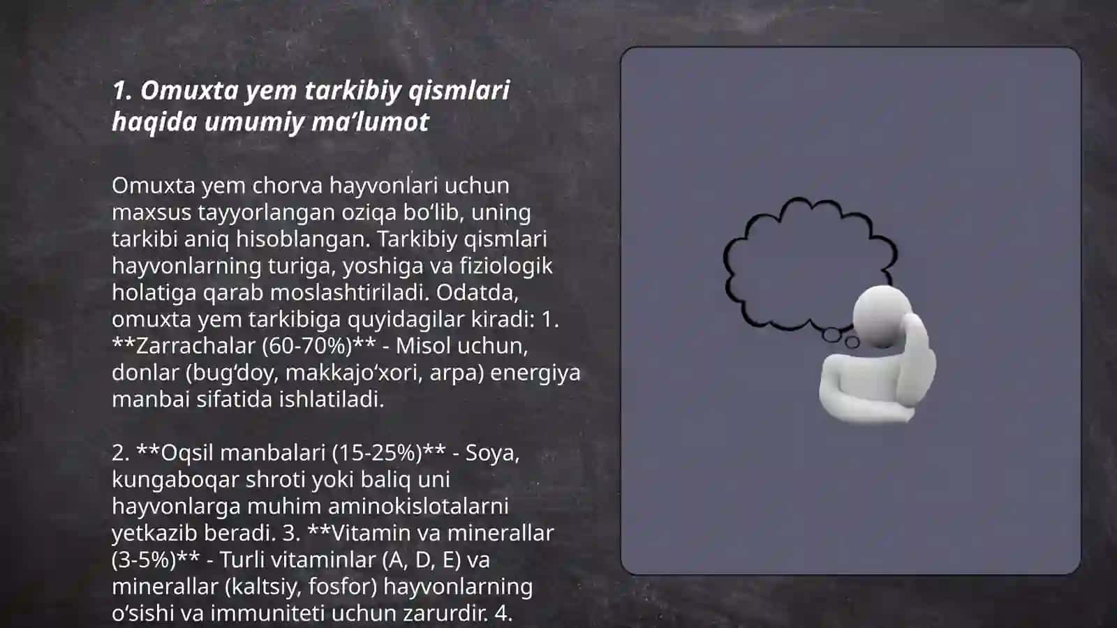 Omuxta yem komponentlarini dozatorlarda meyorlash va aralashtirish 3