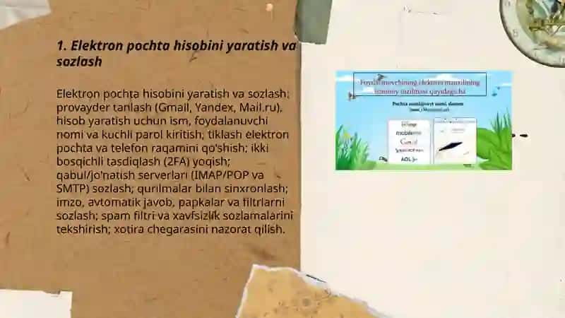 Elektron pochta xizmatidan foydalanish 3