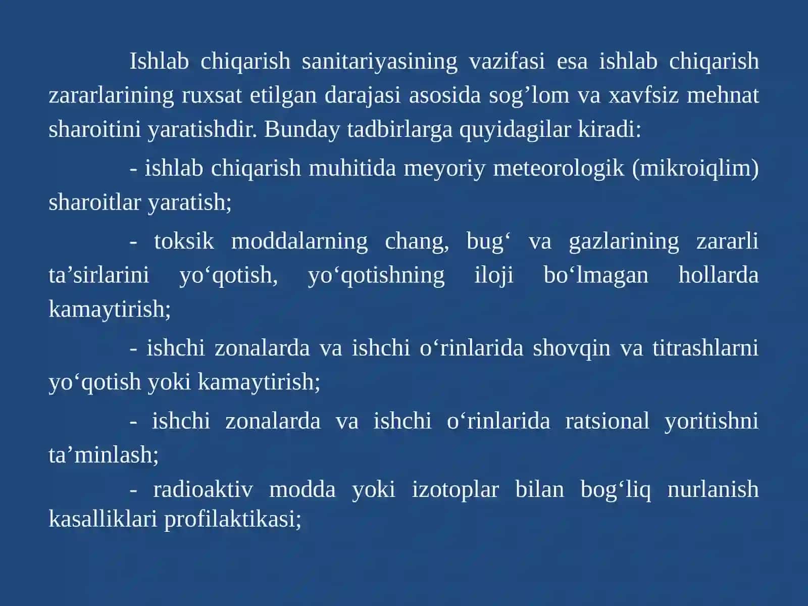 Ishlаb chiqаrish jarayonlari sаnitаriyasi va gigiyenasi 3