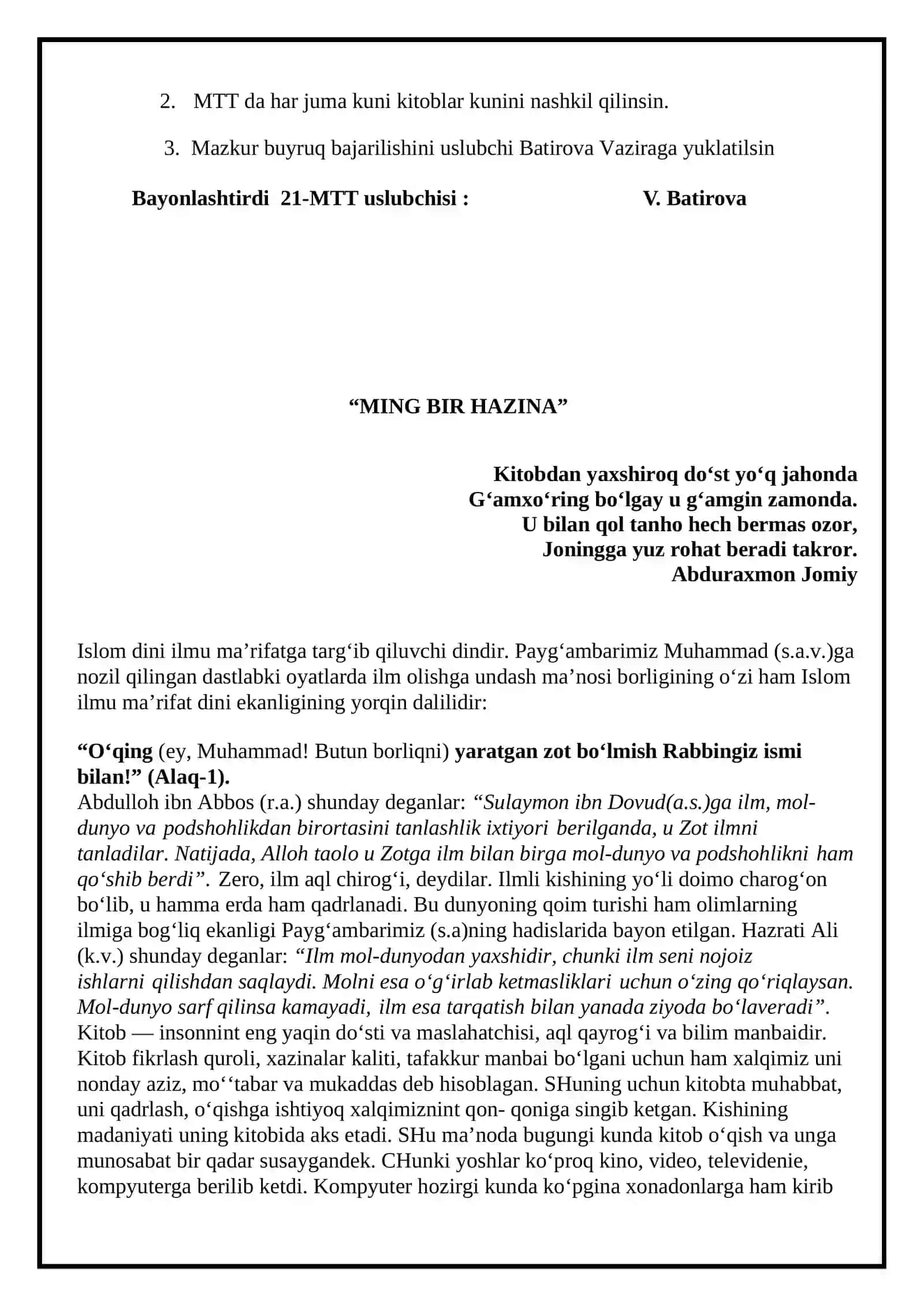 "MING BIR HAZINA" 3
