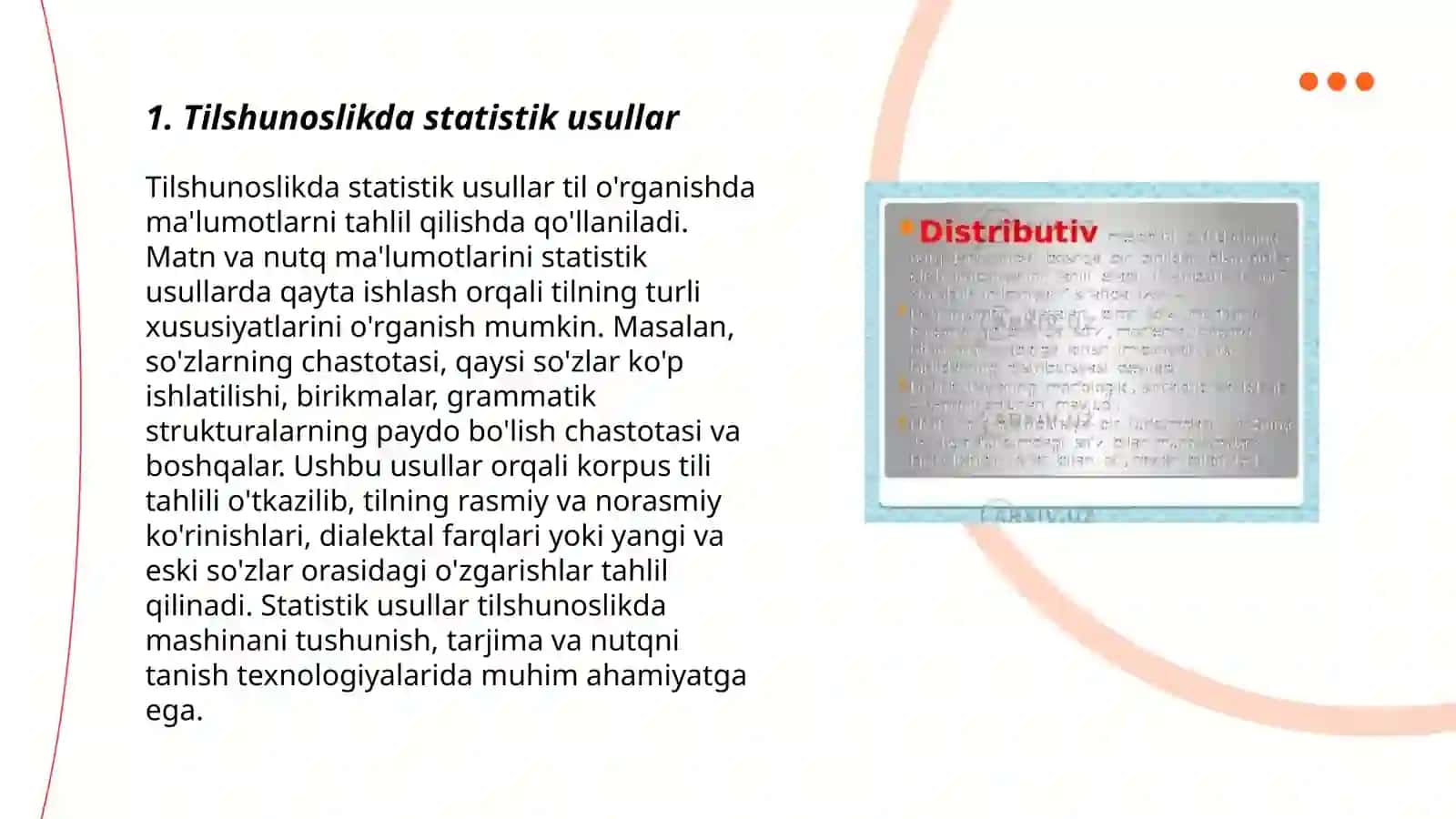 Tilshunoslik metodlari 3