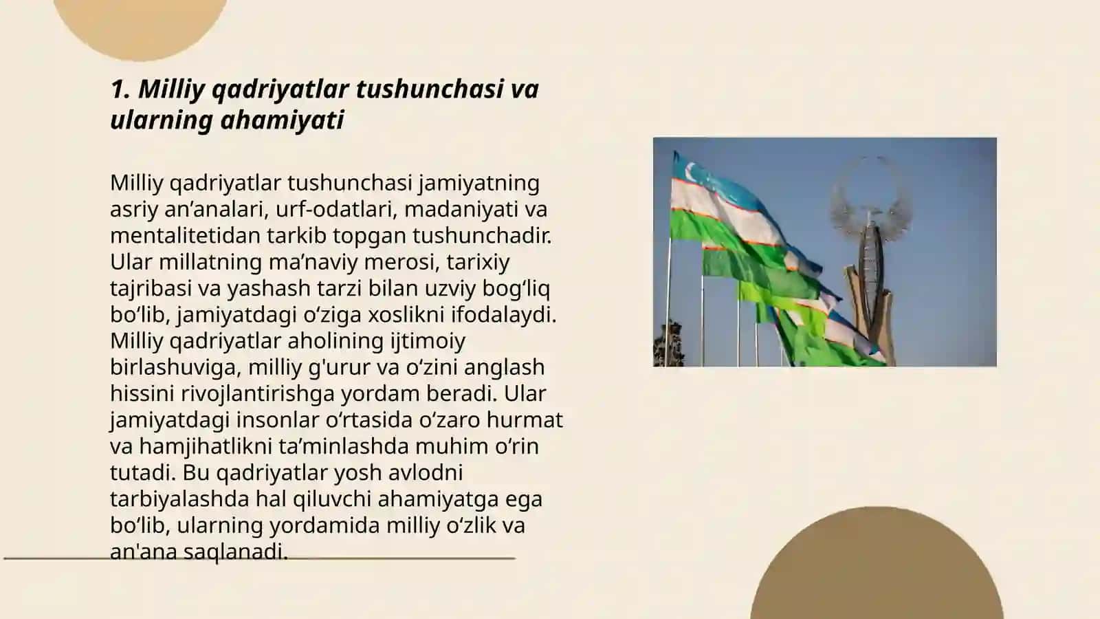 Shaxs ma’naviyatini shakllantirishda milliy qadriyatlarning ahamiyati va o’rni 3