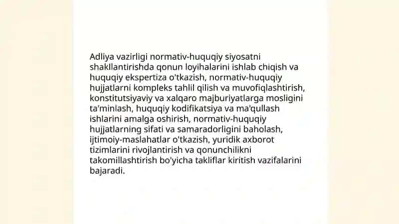 Adilya vazirligi asosiy vazifalari va funksiyalari 3