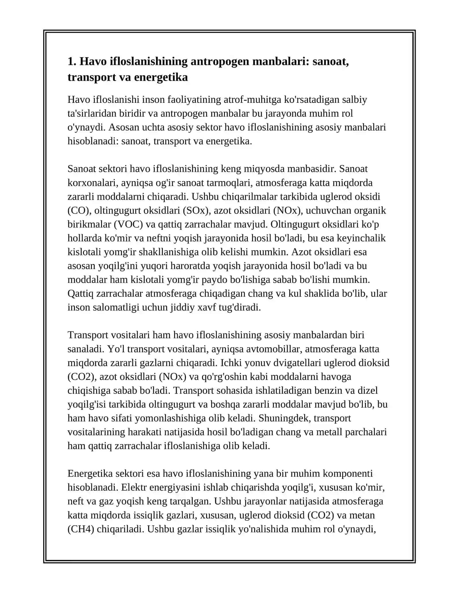 INSON FAOLIYATINING TABIATIGA TA'SIRI VA TABIATNING JAVOBI 3