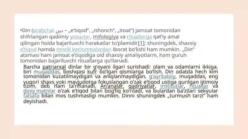 DIN, DINSHUNOSLIK, DIN FALSAFASI, TEOLOGIYA, DINIY E’TIQOD, AQIDA TUSHUNCHALARINING MOHIYATI 3