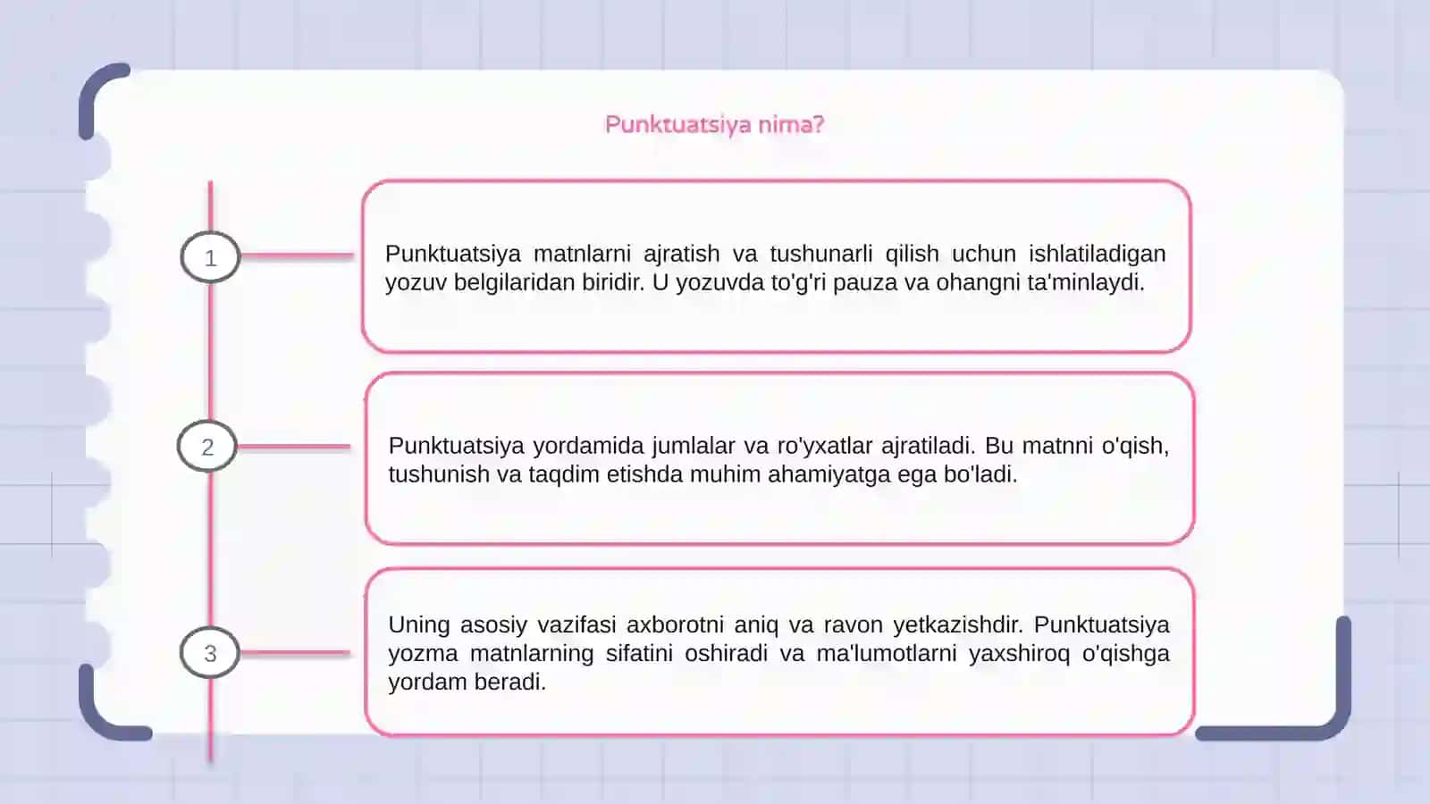 Punktuatsiya haqida umumiy malumot 3