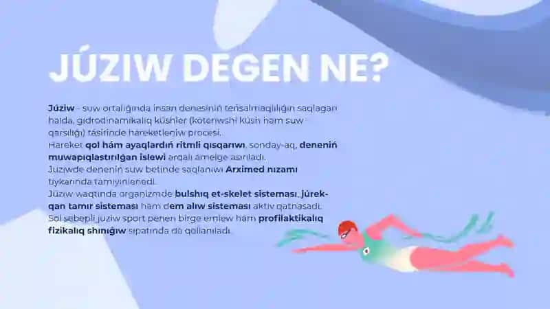 JÚZIW TÚRLERI HAQQINDA TUSINIK JOBASI 3