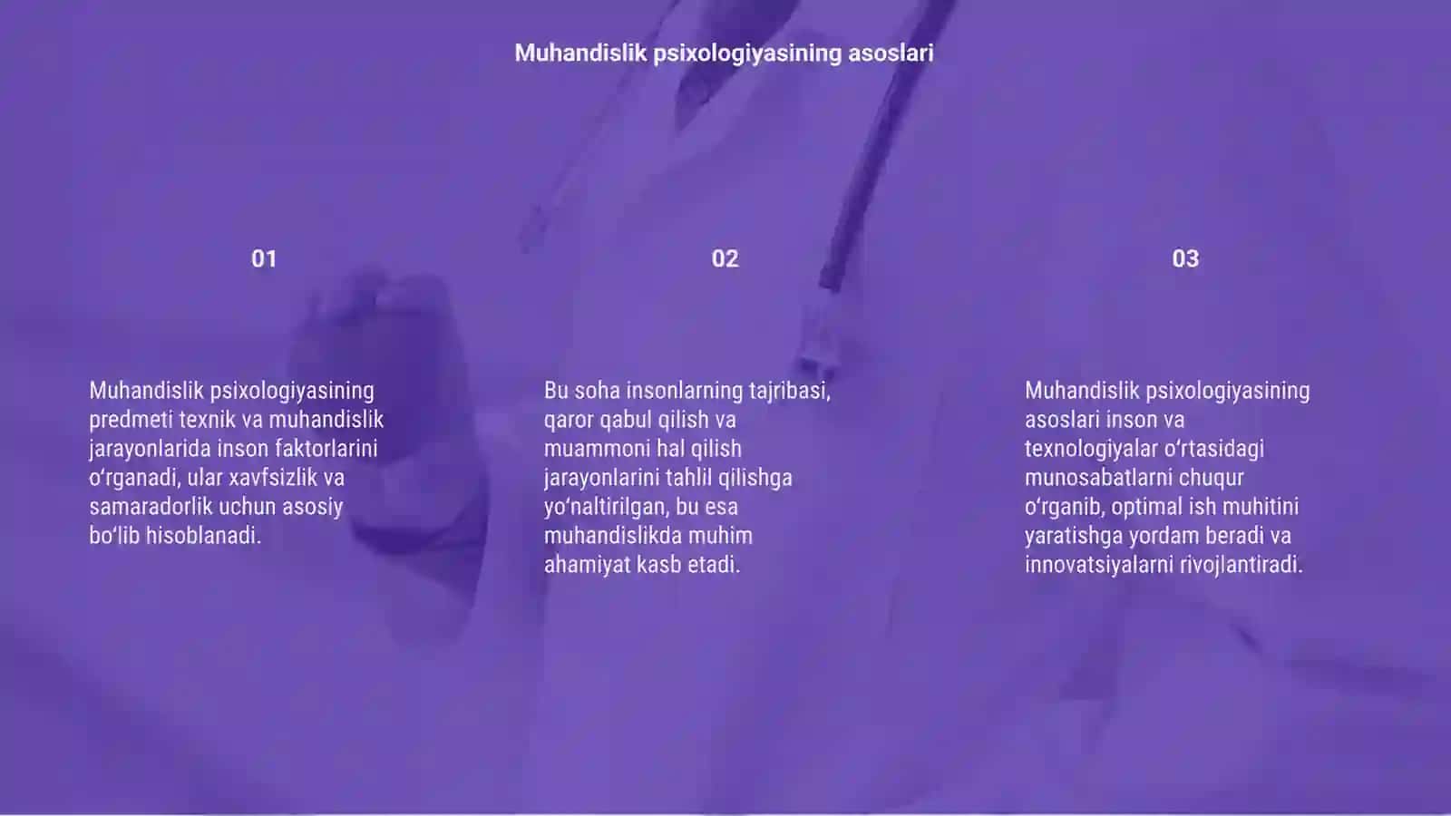 Muhandislik psixologiyasining predmeti 3