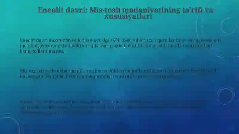Eneolit davri tarixiy-madaniy jarayonlari 3