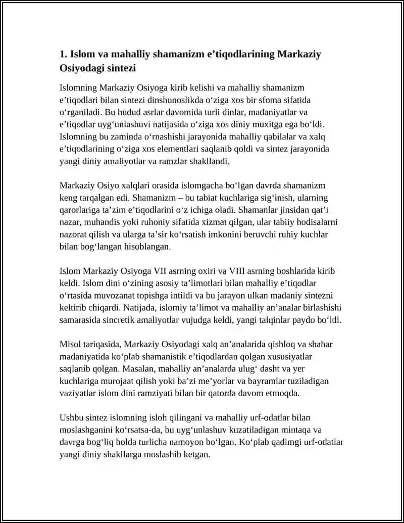 ISLOM, BOSHQA DINIY AQIDALAR SINKRETLASHUVI NATIJASIDA TAKOMILLASHGAN DINIY TALIMOTLAR TARIXI 3