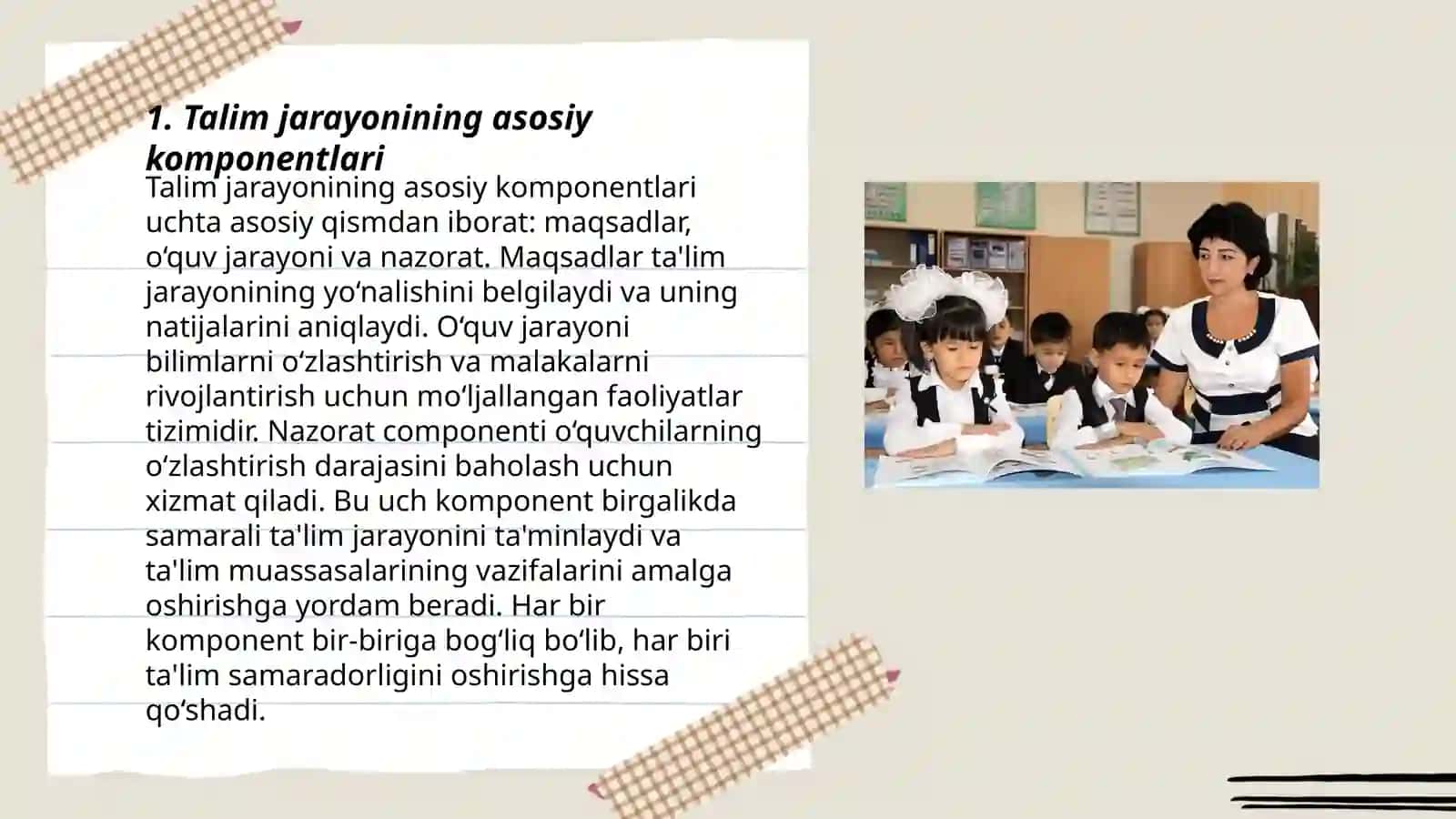 Talim jarayoni yagona pedagogik tizim sifatida 3