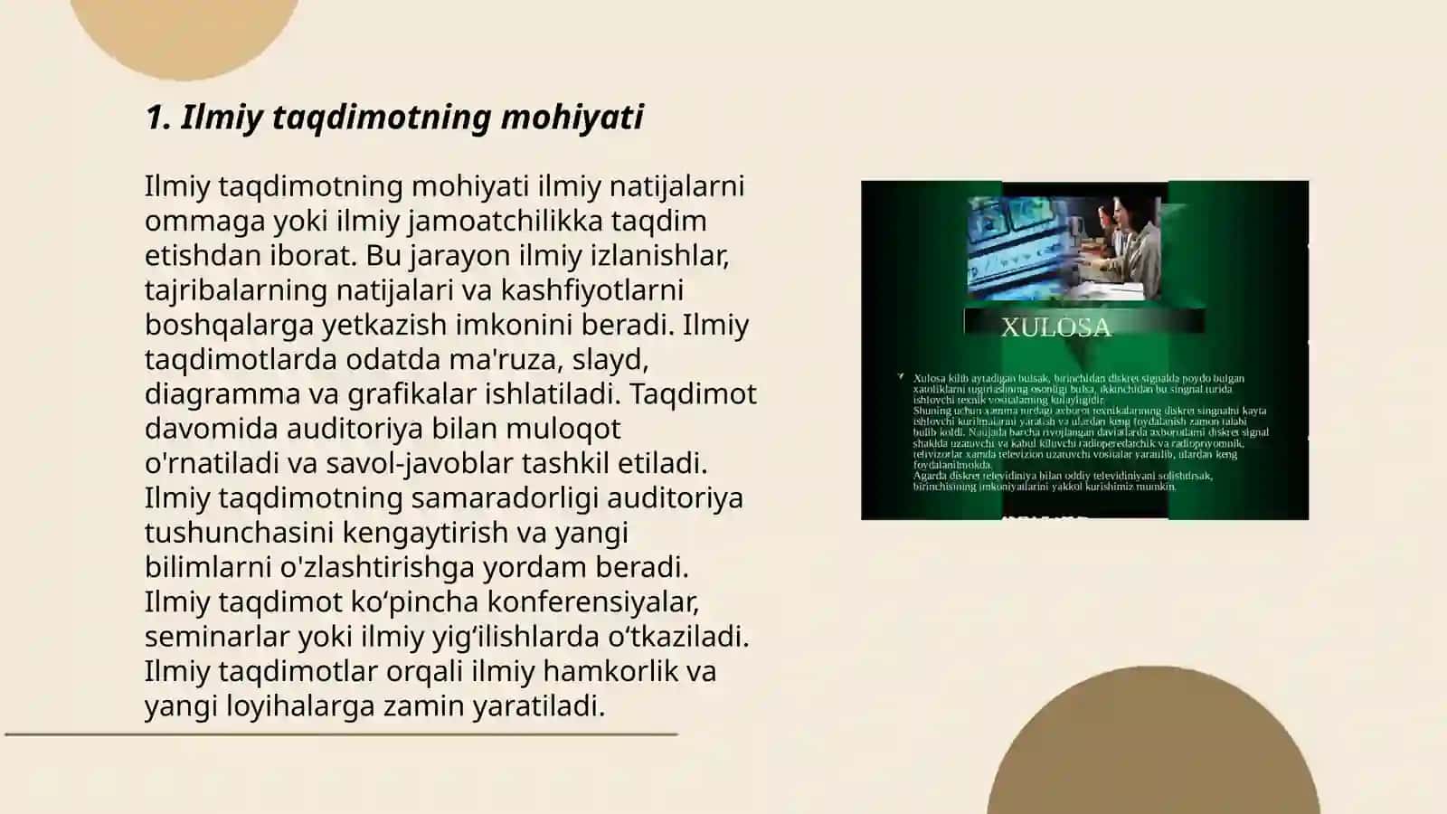 Ilmiy taqdimot metodlarining imkoniyatlari 3