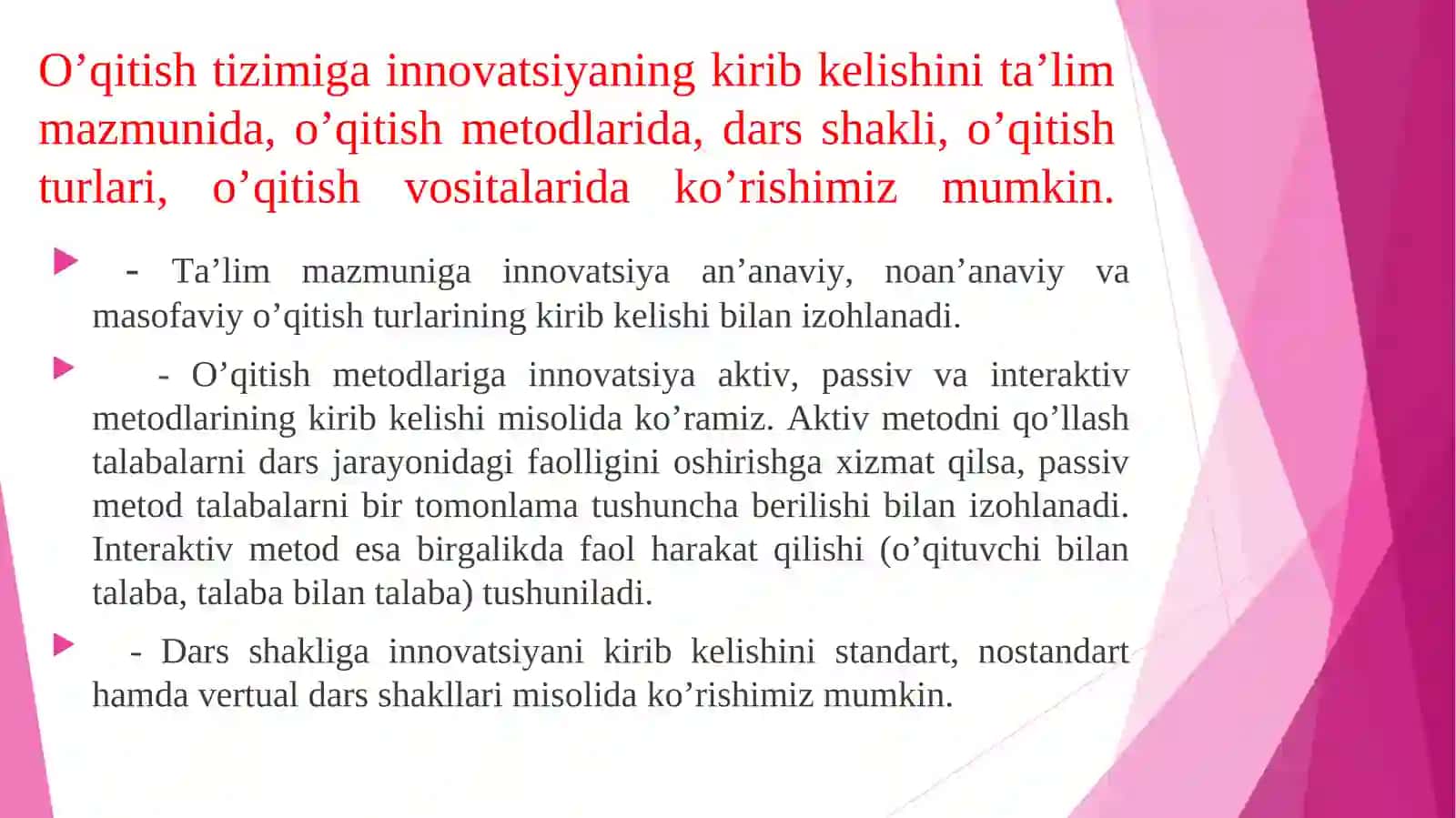 TA’LIMDA INNOVATSION JARAYONLAR 3