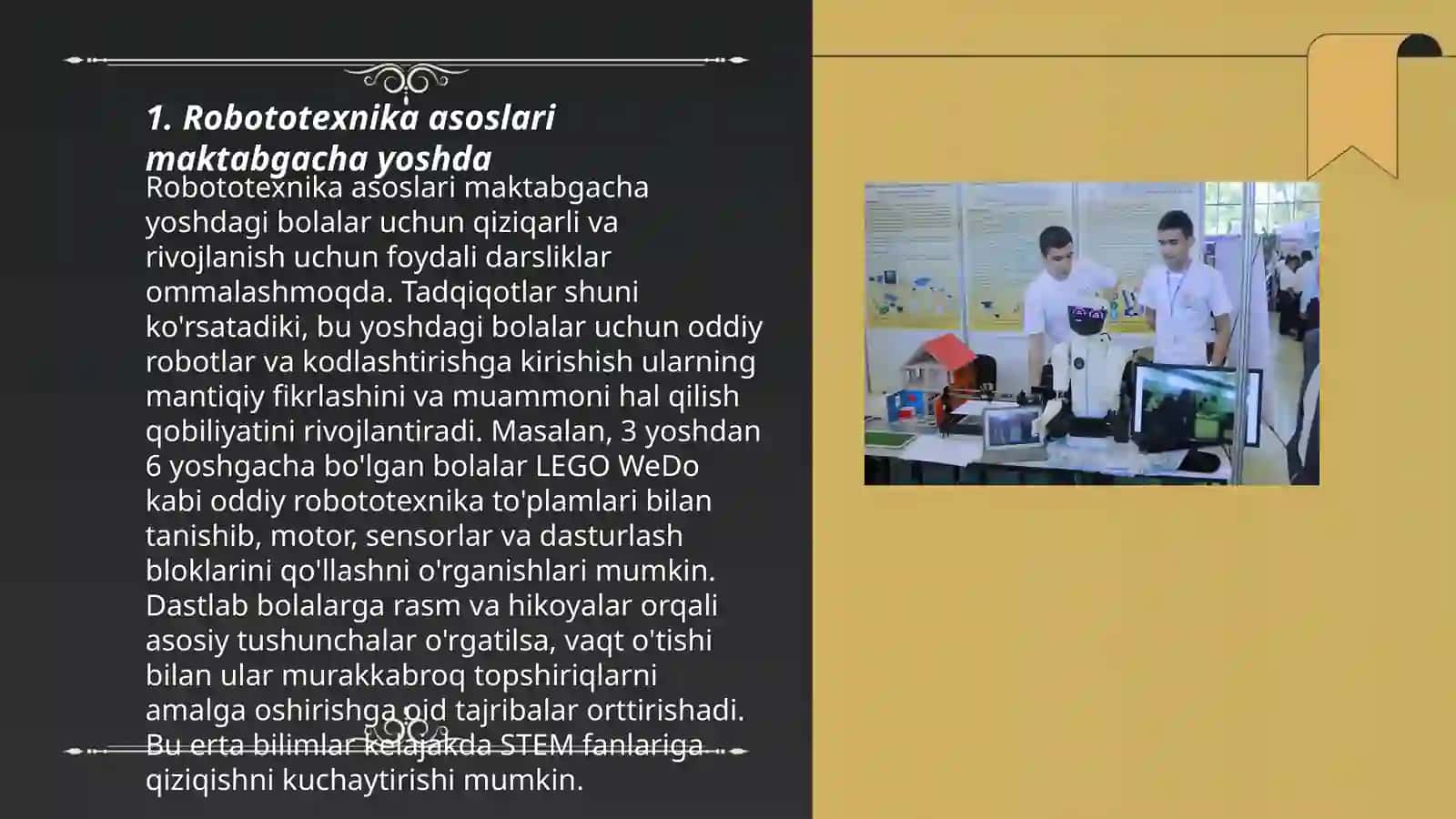 Maktabgacha taʼlimdagi yoshlarni Robototixnikaga qiziqtirish 3