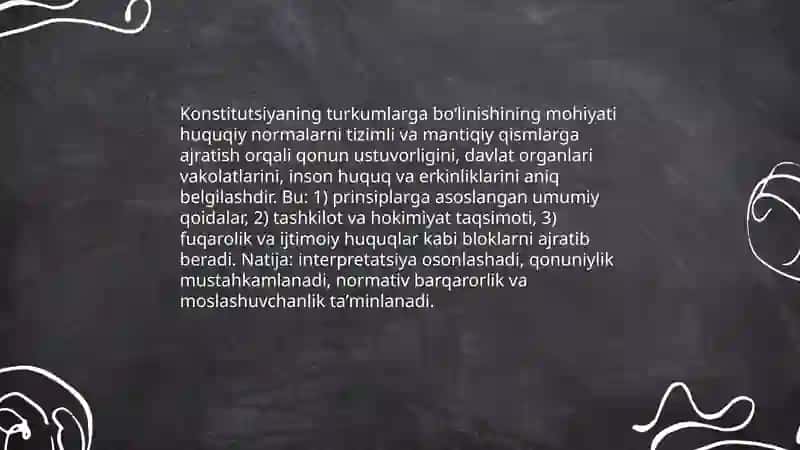 Konstitutsiyaning turkumlarga boʻlinishi 3