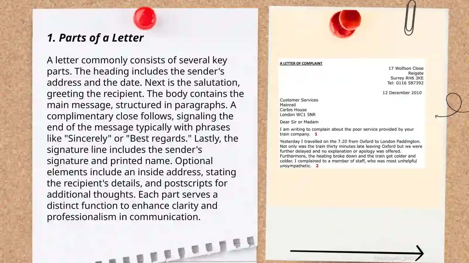 Letter writing general rules Types of letters 3
