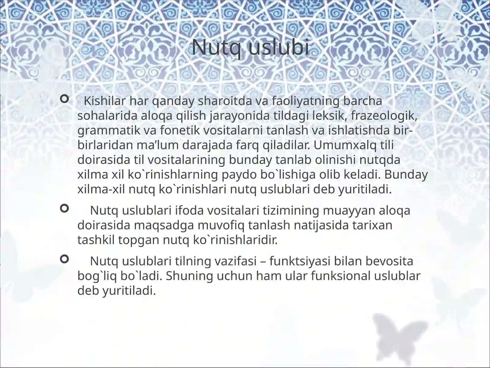 Nutqning uslubiy turlari 3